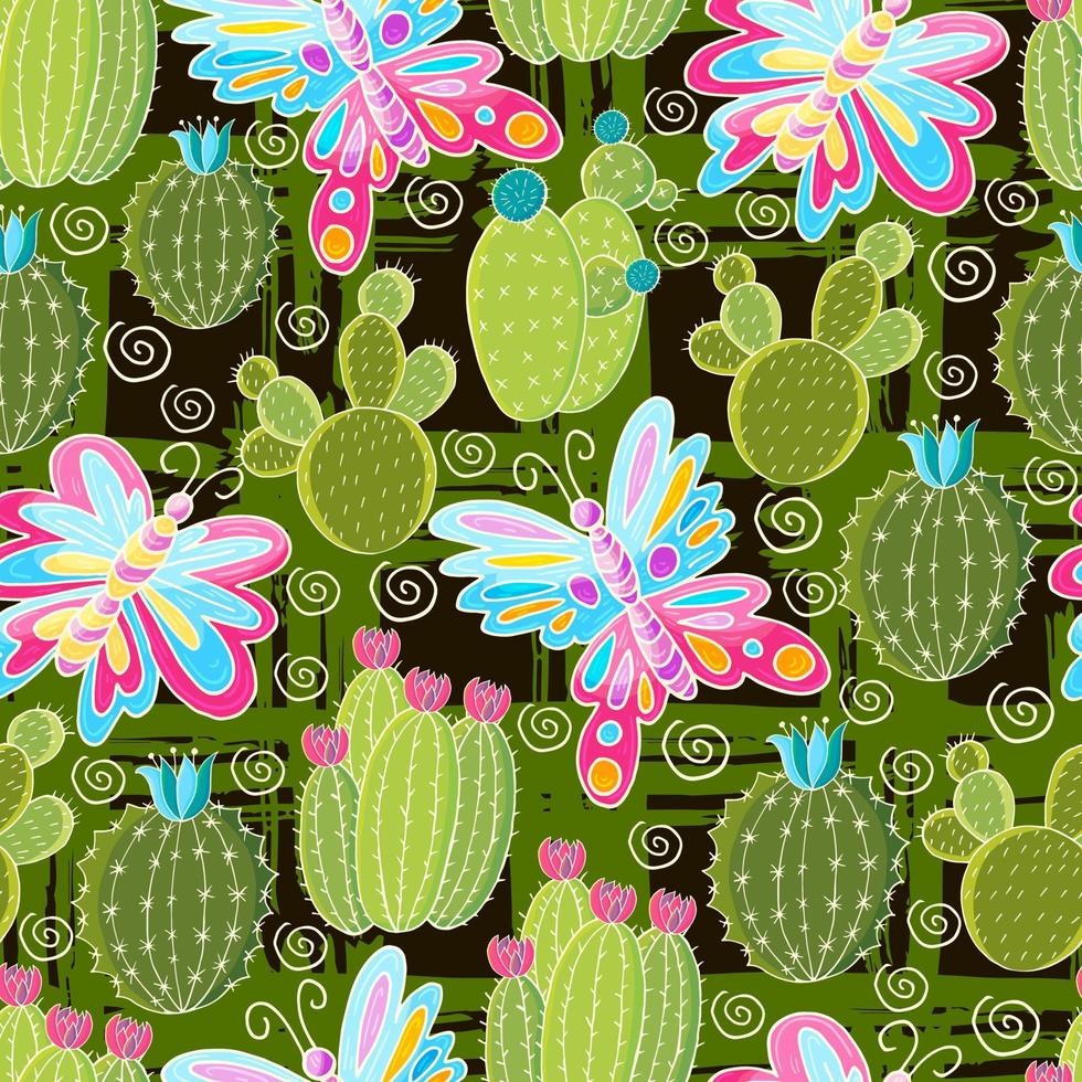 illustration vectorielle mignon. cactus, aloès, succulentes. éléments naturels décoratifs vecteur