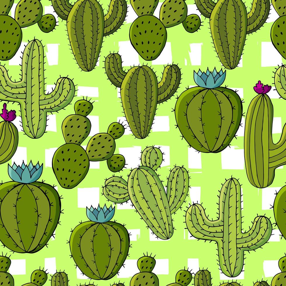 illustration vectorielle mignon. cactus, aloès, succulentes. éléments naturels décoratifs vecteur