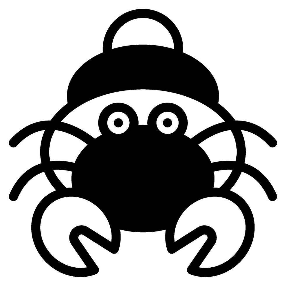 ermite Crabe icône illustration pour la toile, application, infographie, etc vecteur