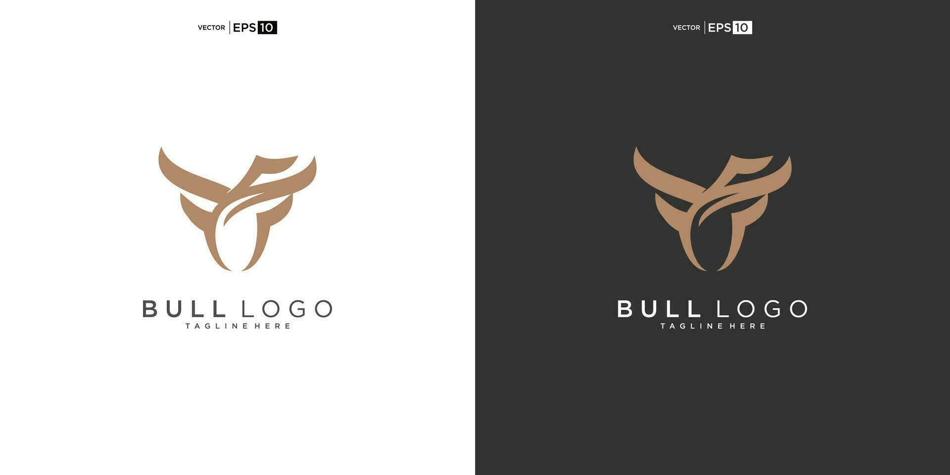 taureau, angus vache bison buffle tête prime logo conception. Créatif taureau cornes vecteur