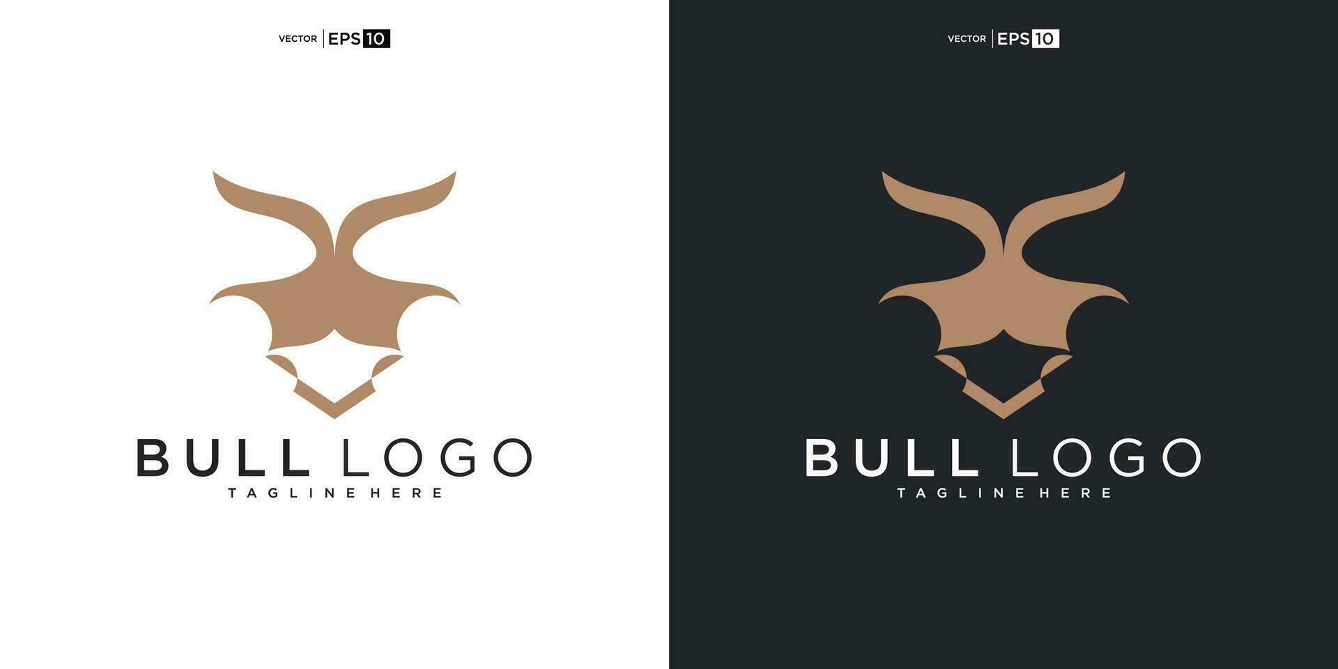 taureau, angus vache bison buffle prime logo conception. Créatif taureau cornes vecteur