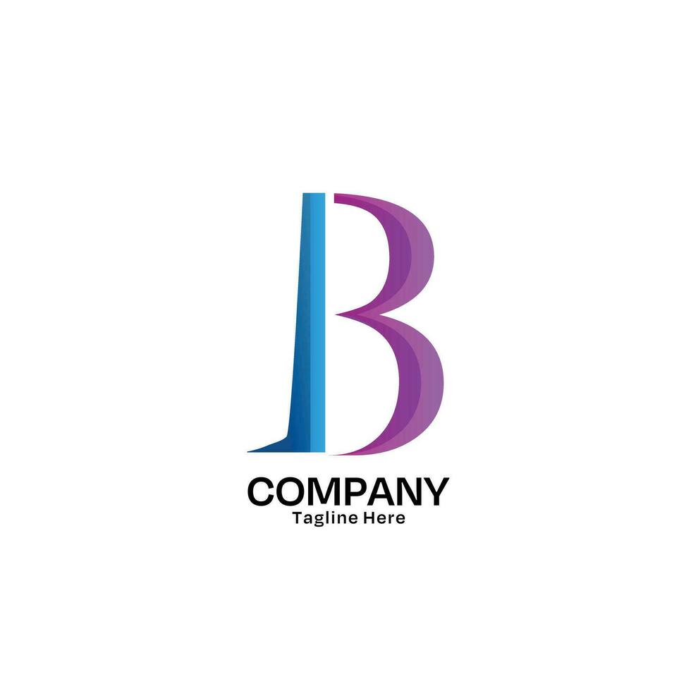 lettre b logo conception avec minimaliste style pour entreprise et affaires vecteur