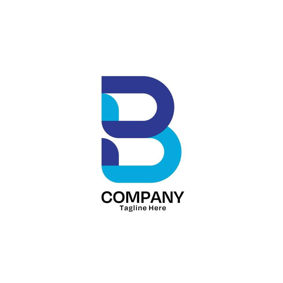 lettre b logo conception avec minimaliste style pour entreprise et affaires vecteur