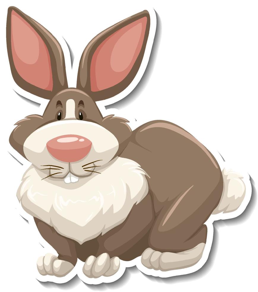personnage de dessin animé de lapin sur fond blanc vecteur