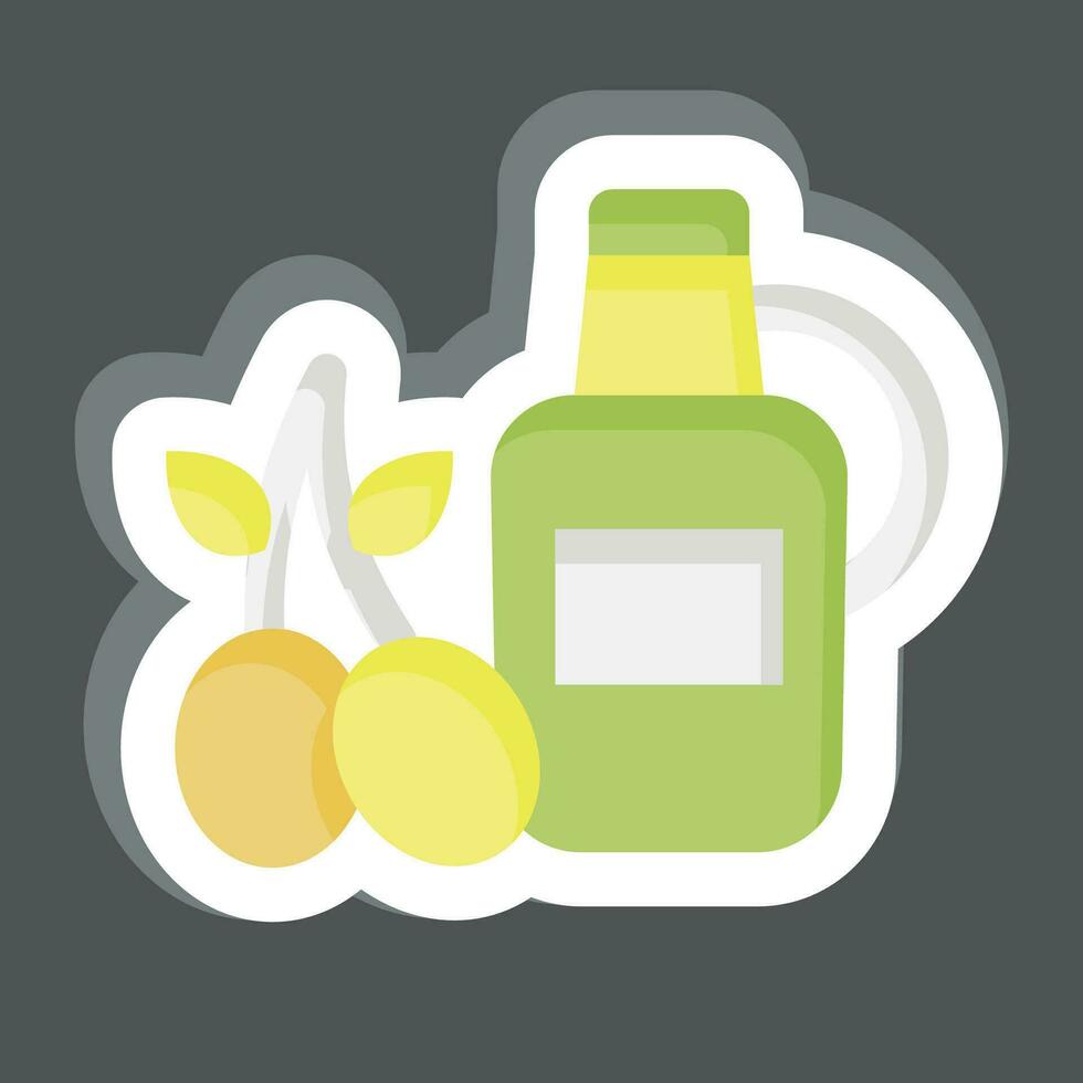 autocollant olive huile. en relation à Espagne symbole. Facile conception modifiable. Facile illustration vecteur