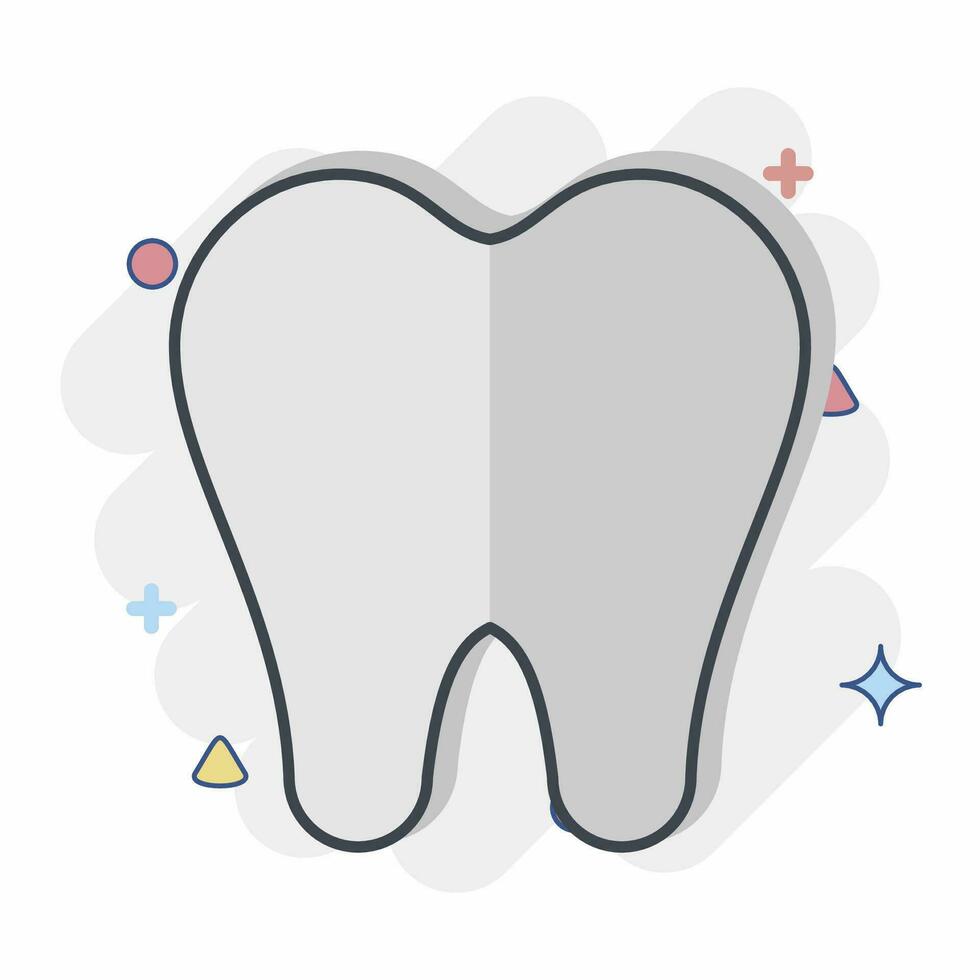 icône dentiste. en relation à dentaire symbole. bande dessinée style. Facile conception modifiable. Facile illustration vecteur