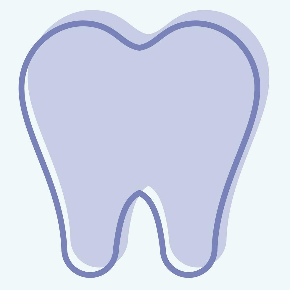 icône dentiste. en relation à dentaire symbole. deux Ton style. Facile conception modifiable. Facile illustration vecteur