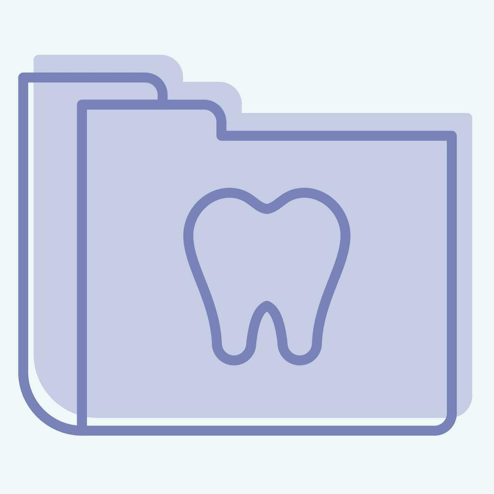 icône dentaire enregistrements. en relation à dentaire symbole. deux Ton style. Facile conception modifiable. Facile illustration vecteur