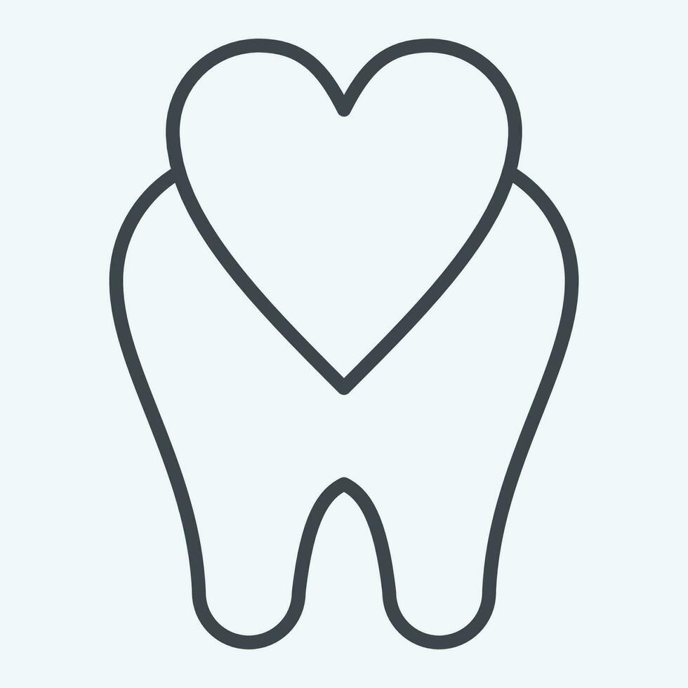icône dentaire se soucier. en relation à dentaire symbole.line style. Facile conception modifiable. Facile illustration vecteur