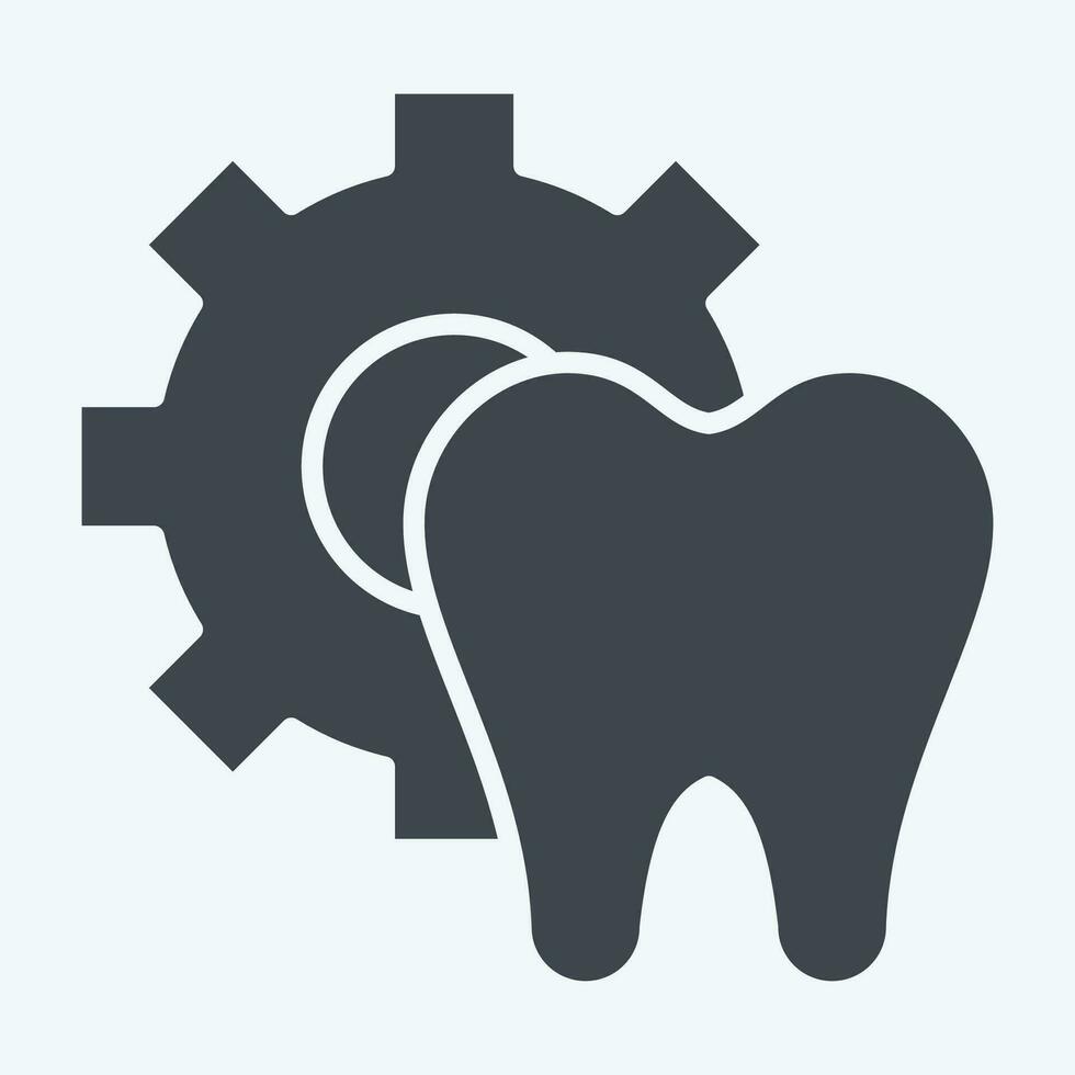 icône dentaire prestations de service. en relation à dentaire symbole. glyphe style. Facile conception modifiable. Facile illustration vecteur