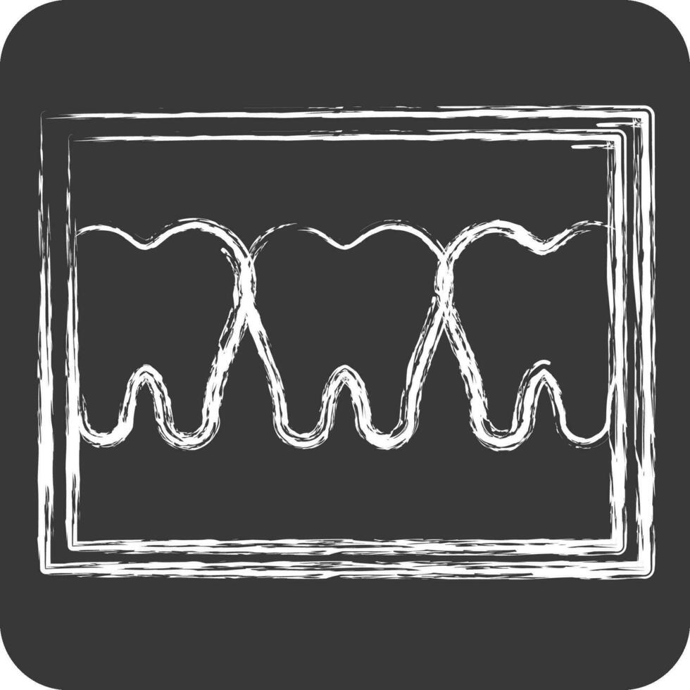 icône dentaire imagerie. en relation à dentaire symbole. craie style. Facile conception modifiable. Facile illustration vecteur