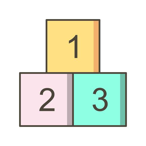 Icône de vecteur 123 cubes