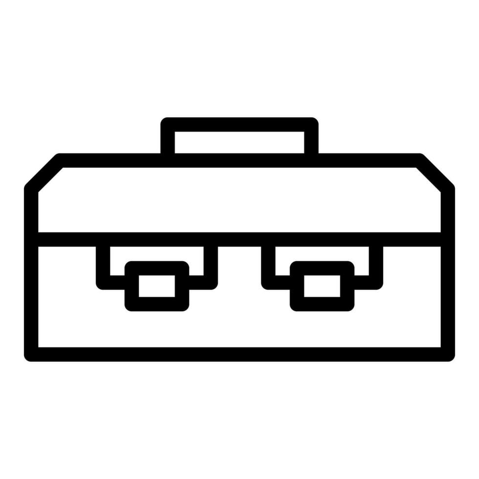 outil boîte icône ou logo illustration contour noir style vecteur