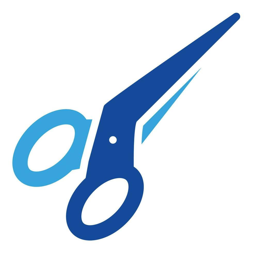 ciseaux icône ou logo illustration glyphe style vecteur