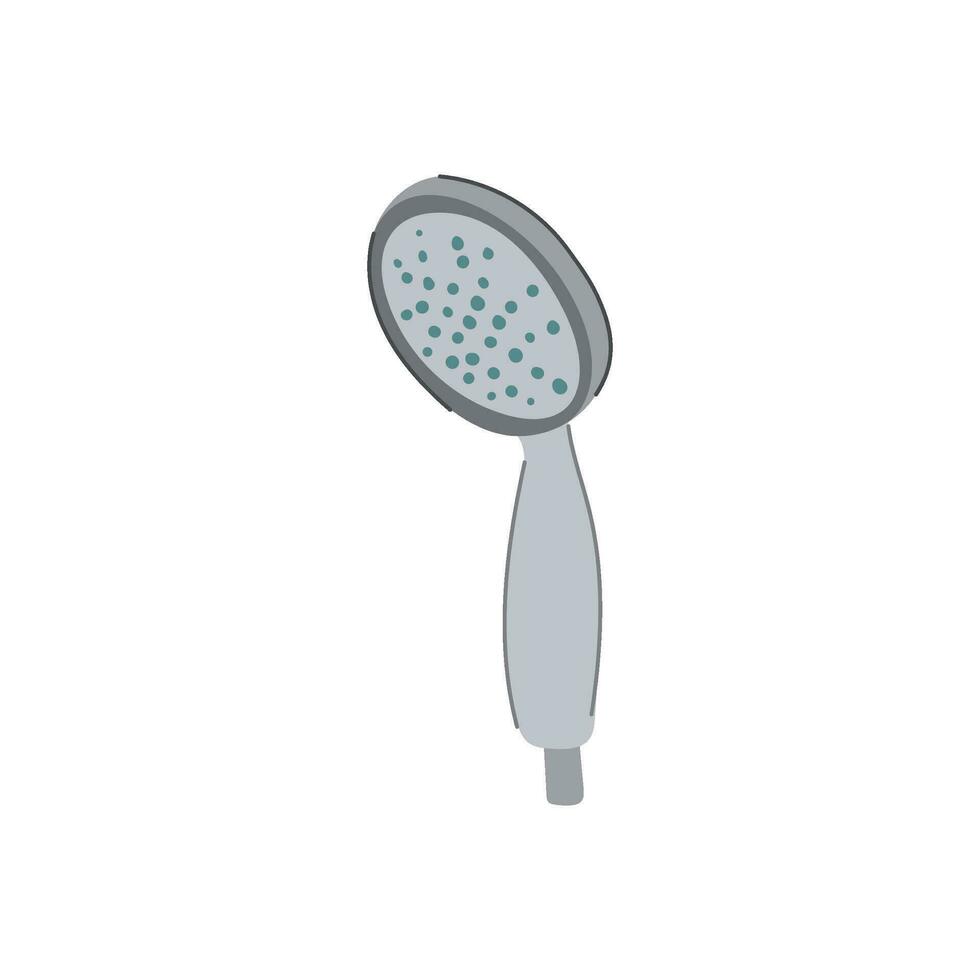 salle de bains douche tête dessin animé vecteur illustration