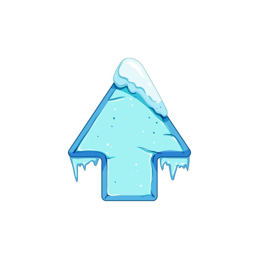 La Flèche la glace Jeu bouton dessin animé vecteur illustration