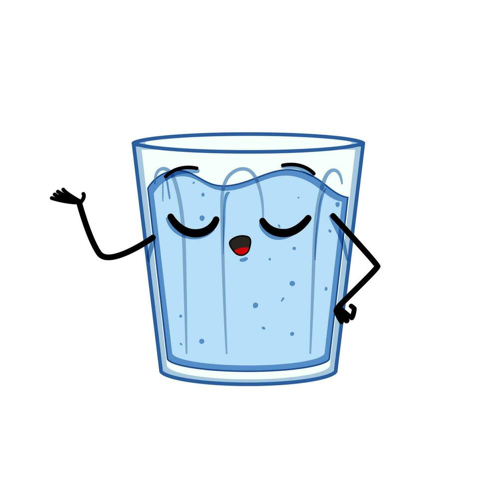 nettoyer l'eau éco personnage dessin animé vecteur illustration