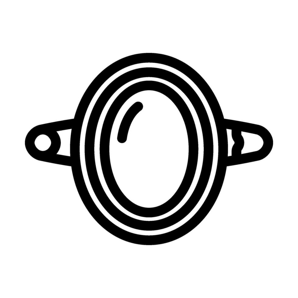 broche bijoux ligne icône vecteur illustration