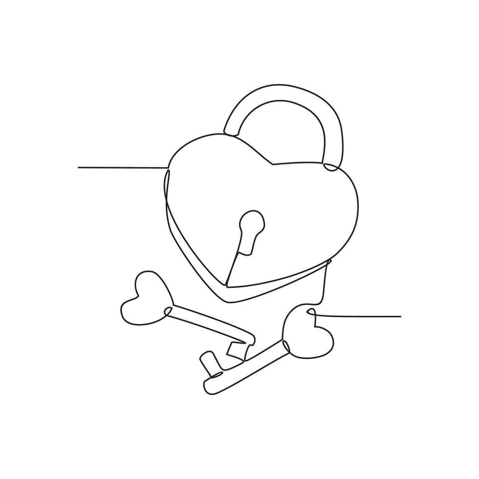 un continu ligne dessin pour forme de cœur vecteur illustration. le universellement reconnu symbole de aimer, romance, et affection. adapté conception pour salutation carte, affiche et bannière.
