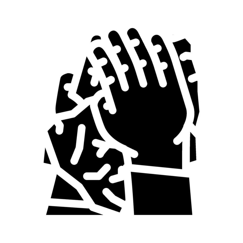 main essuyage avec papier serviette glyphe icône vecteur illustration