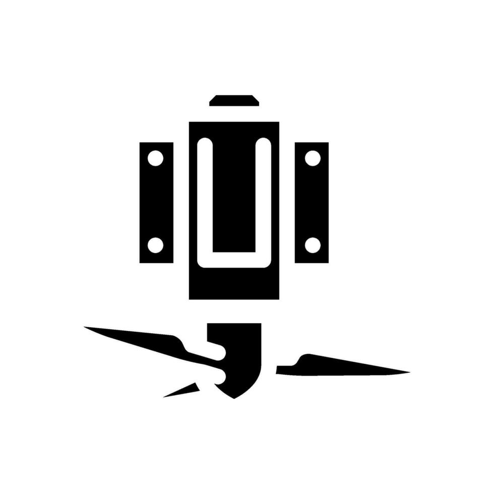 ferme aérien vue vent turbine glyphe icône vecteur illustration