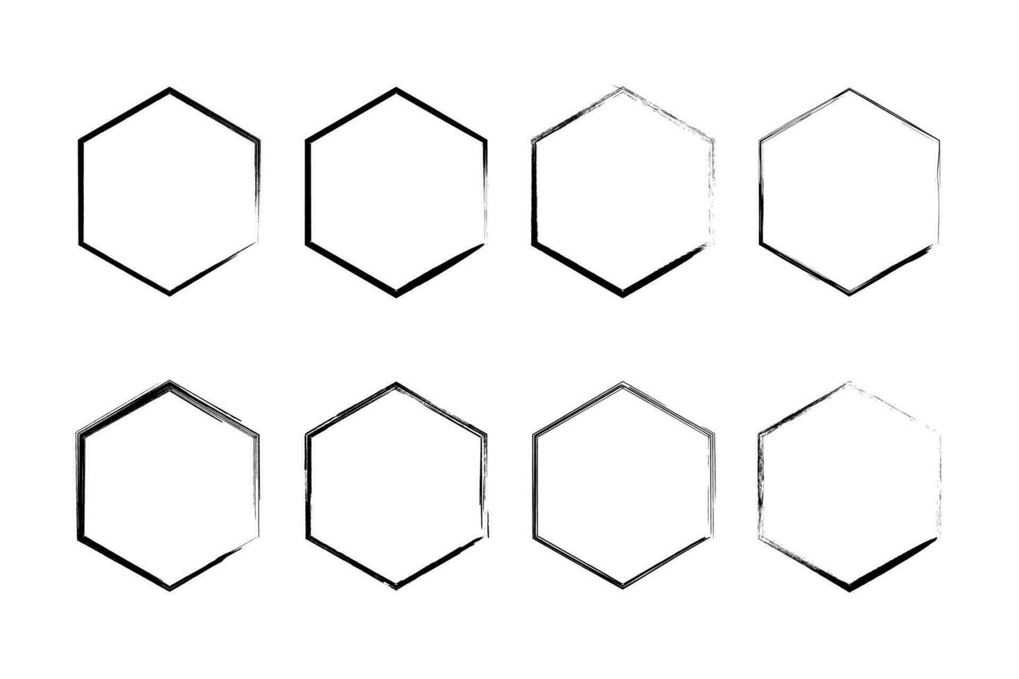 enso Zen accident vasculaire cérébral hexagone Japonais brosse symbole vecteur illustration.