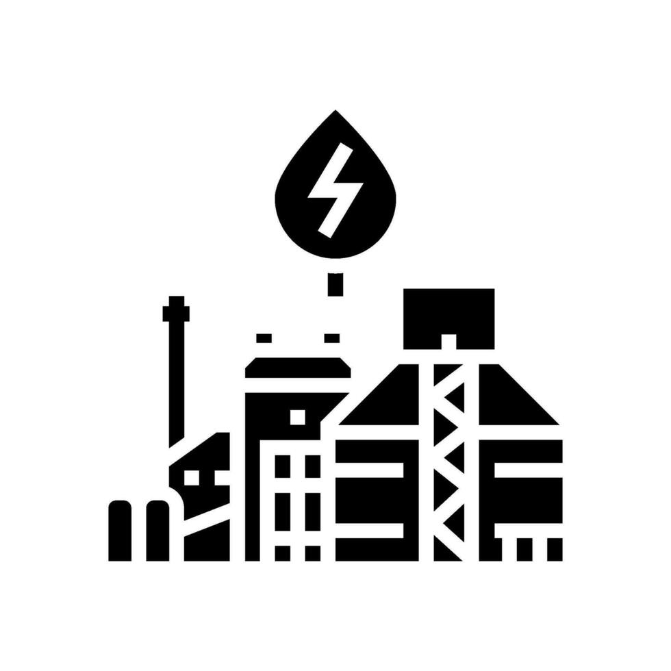 industrie la biomasse glyphe icône vecteur illustration
