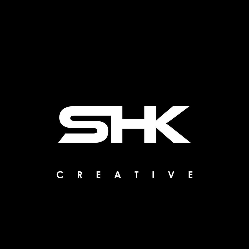 shk lettre initiale logo conception modèle vecteur illustration