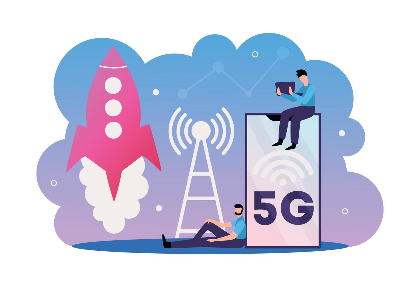 composition de cellules de fusée 5g vecteur