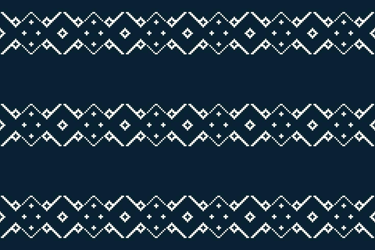 ethnique géométrique en tissu modèle traverser point.ikat broderie ethnique Oriental pixel modèle bleu Contexte. abstrait, vecteur, illustration. texture, vêtements, cadre, décoration, motifs, soie fond d'écran. vecteur