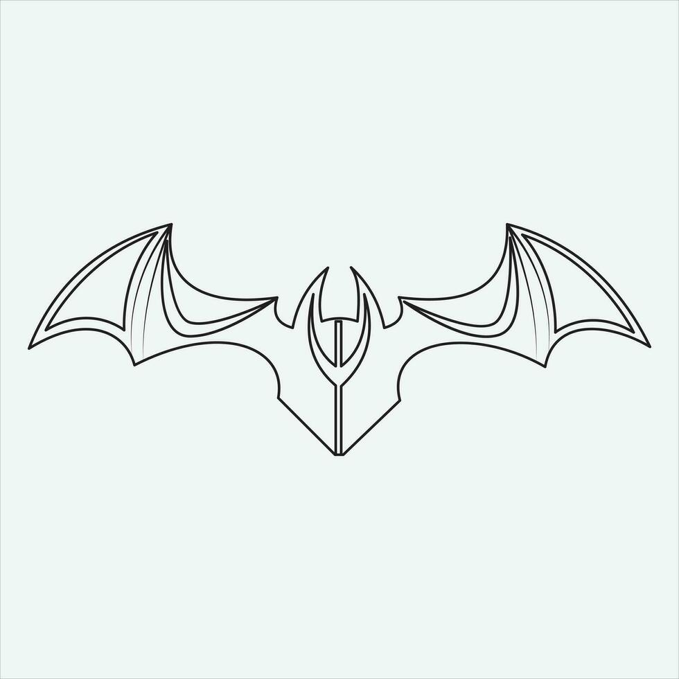 un ligne dessin chauve souris art vecteur illustration