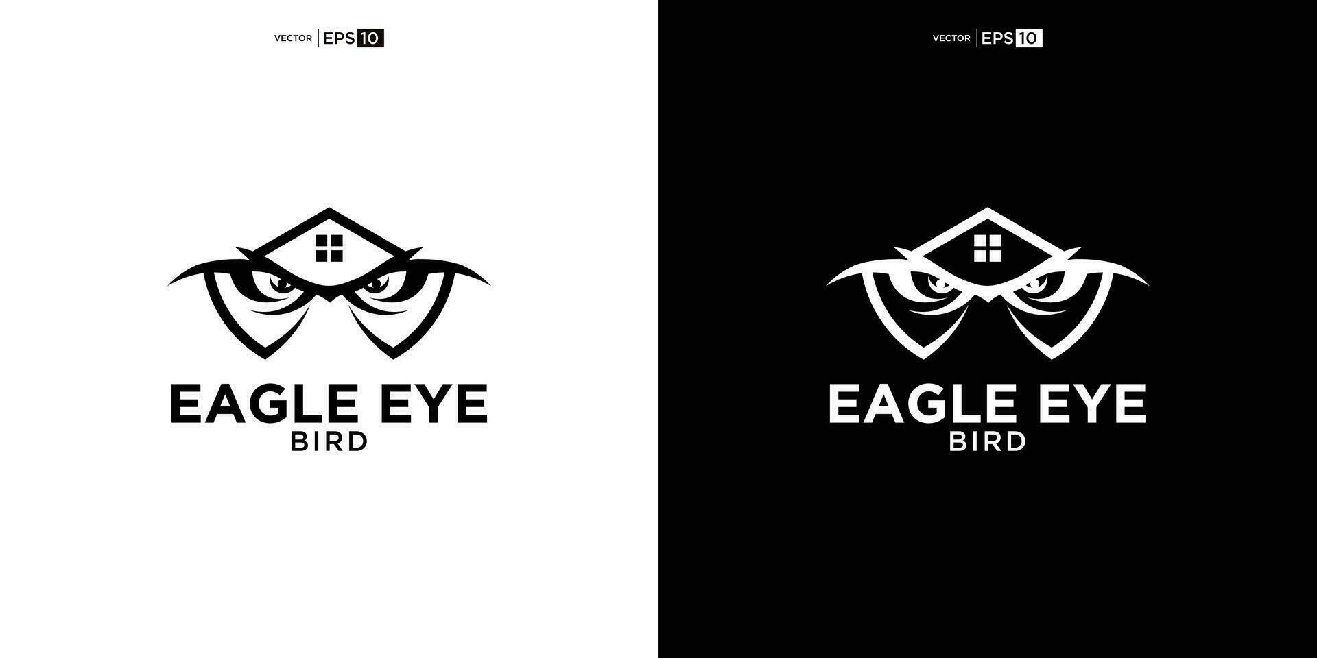 Aigle yeux oiseau faucon logo conception vecteur inspiration