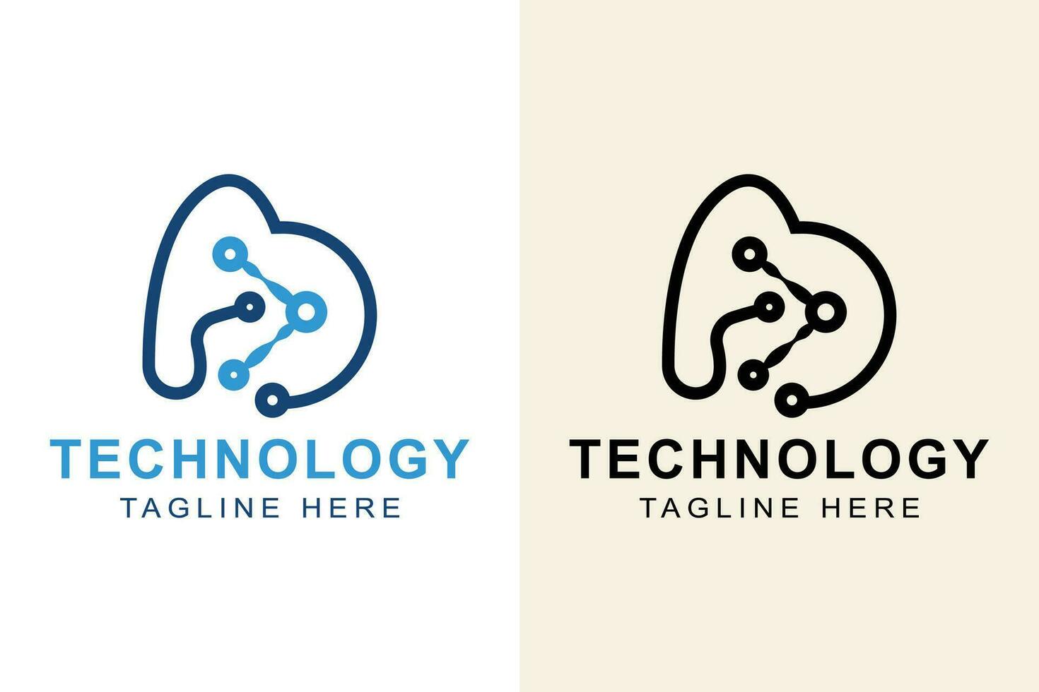 des lettres abstrait logo une ré. adapté pour La technologie logo. monogramme logo concept. Facile conception modifiable vecteur