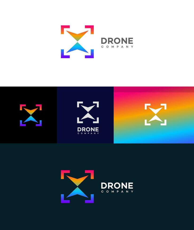 drone entreprise logo vecteur