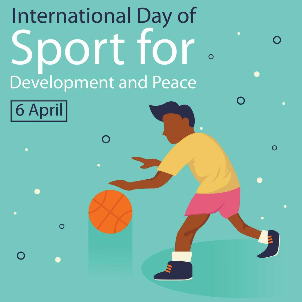 illustration vecteur graphique de une garçon est en jouant basket-ball, parfait pour international jour, sport pour développement et paix, célébrer, salutation carte, etc.