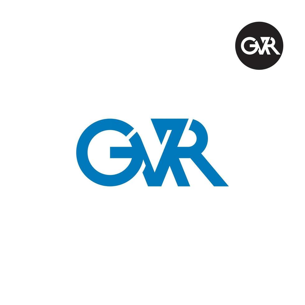 lettre gvr monogramme logo conception vecteur