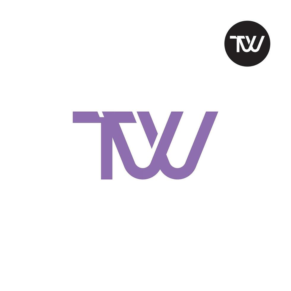 lettre tvv monogramme logo conception vecteur