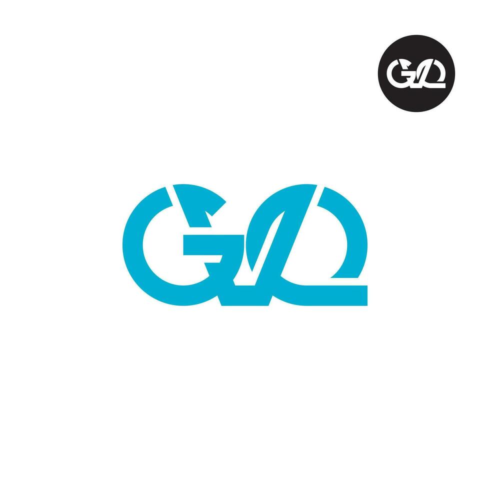 lettre gvq monogramme logo conception vecteur