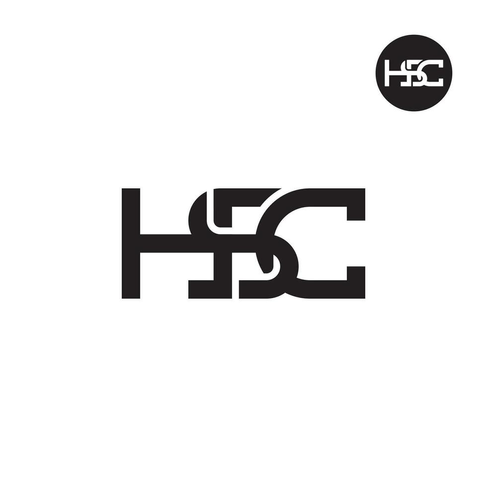 lettre hsc monogramme logo conception vecteur