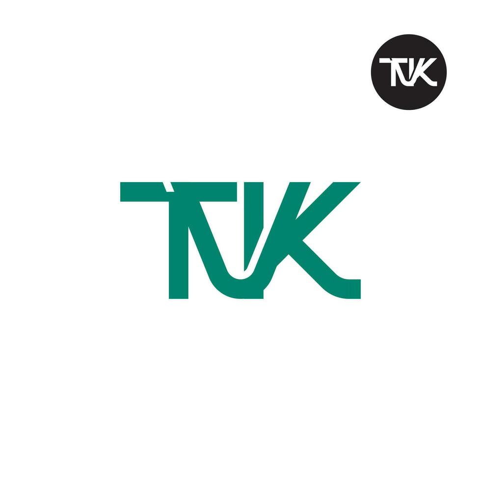 lettre tvk monogramme logo conception vecteur