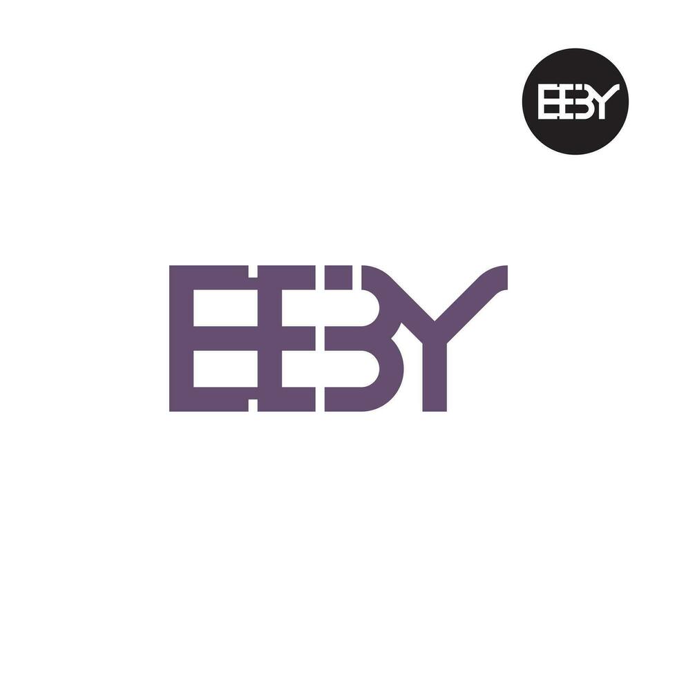 lettre éby monogramme logo conception vecteur