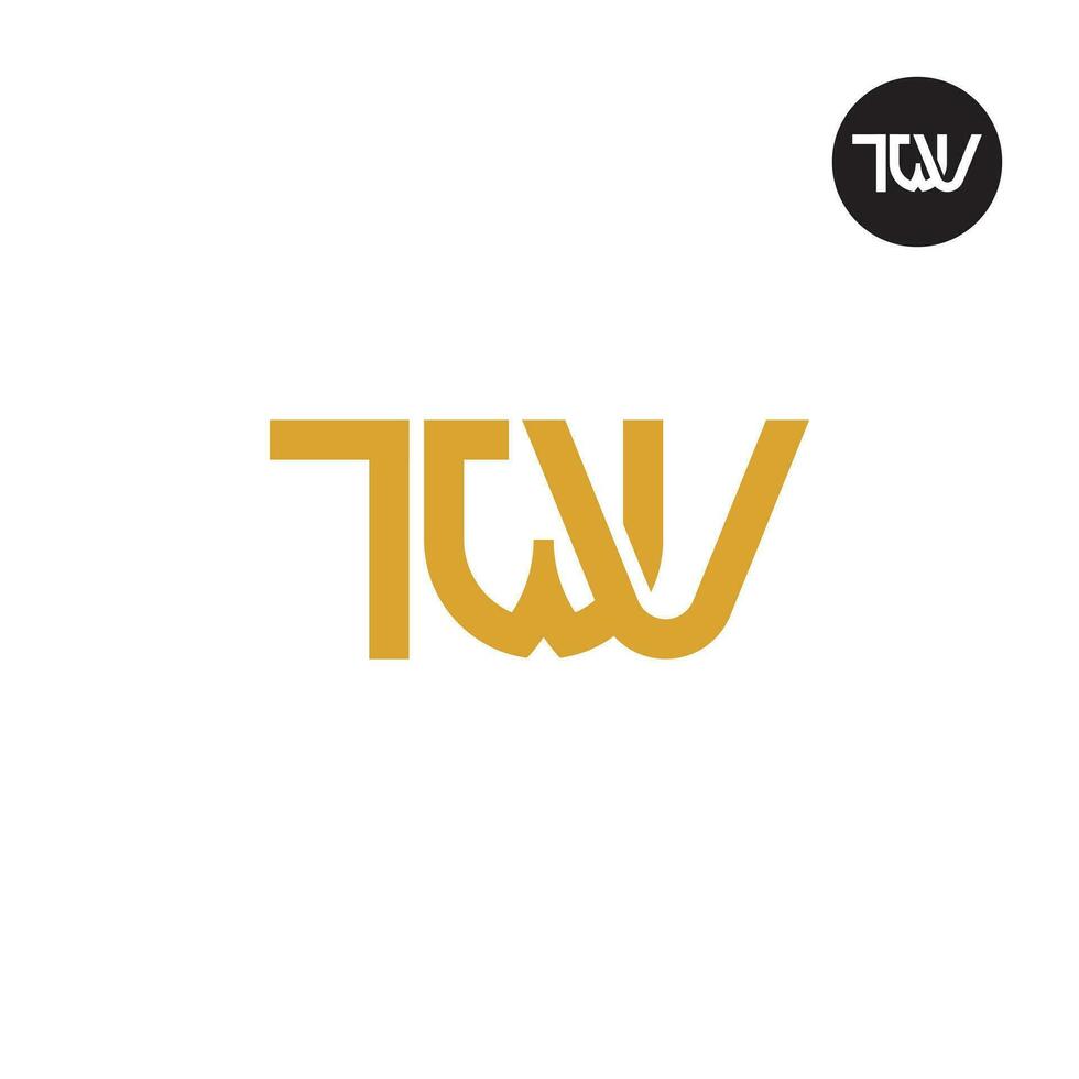 lettre twv monogramme logo conception vecteur