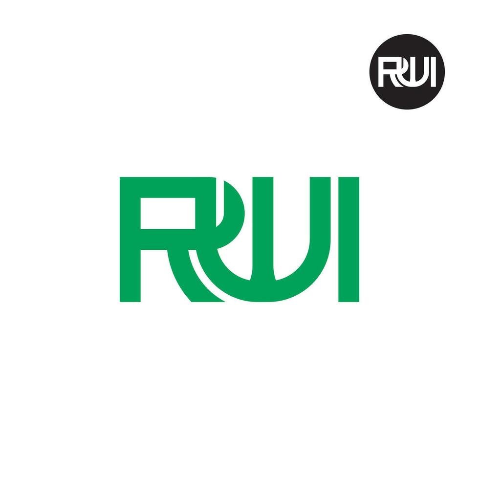 lettre rwi monogramme logo conception vecteur