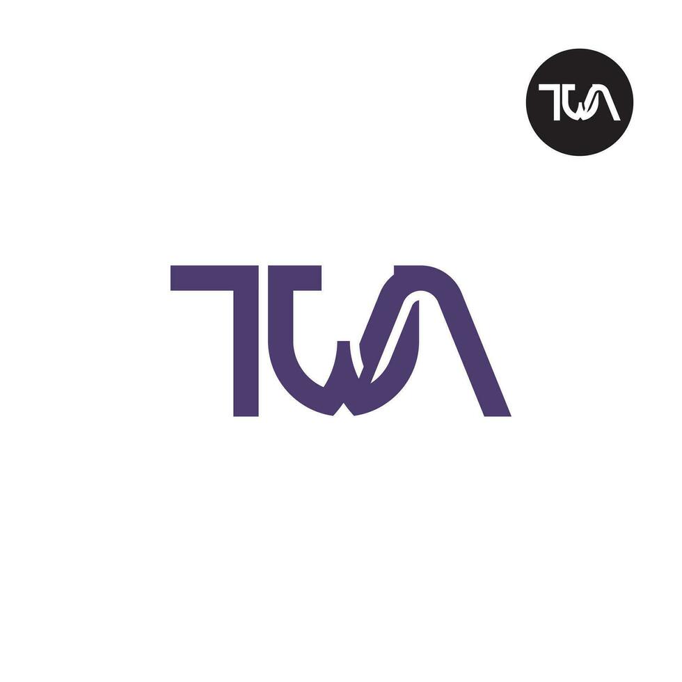 lettre twa monogramme logo conception vecteur