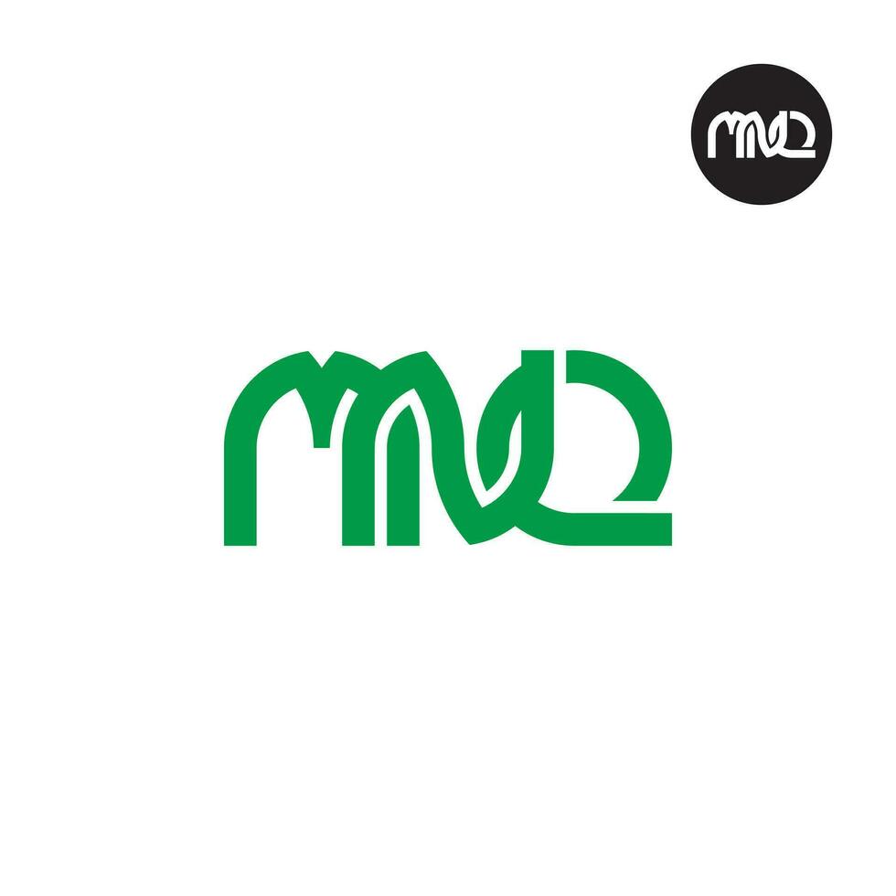 lettre mnq monogramme logo conception vecteur