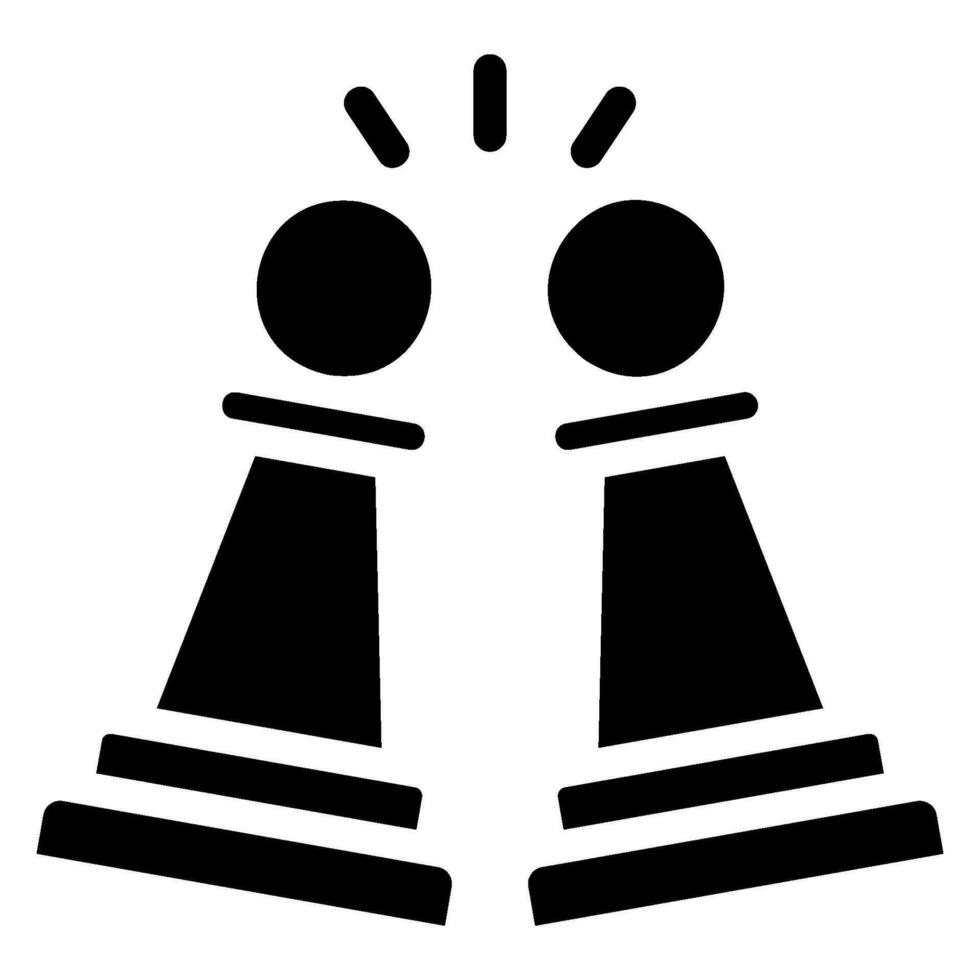 icône de glyphe de conflit vecteur