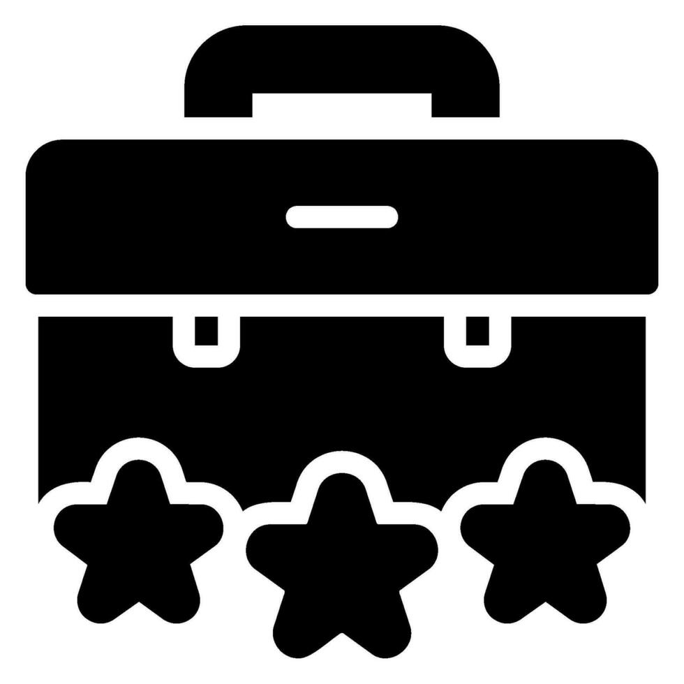 icône de glyphe de valise vecteur