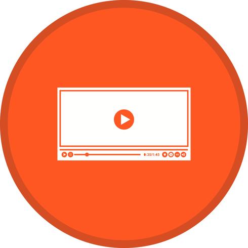 Video Player Arrière-plan multicolore de glyphes vecteur