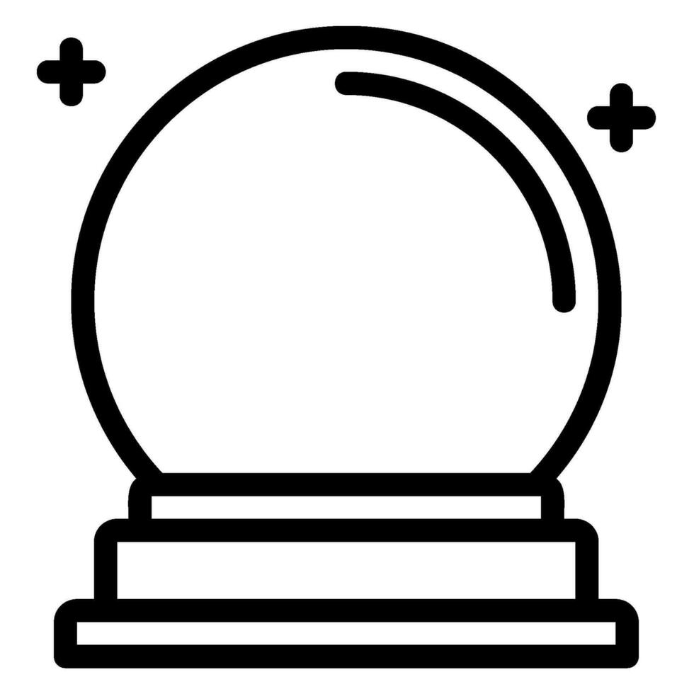 icône de ligne de boule magique vecteur
