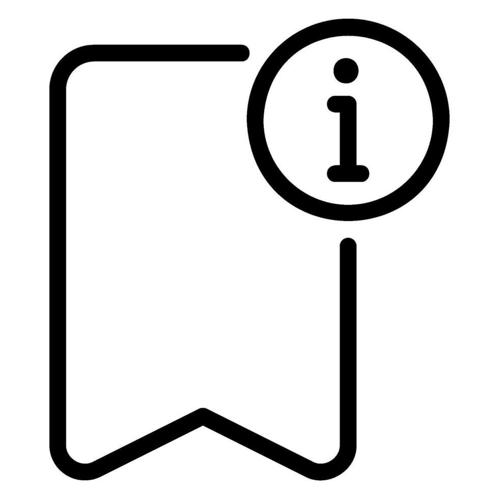 icône de ligne de signet vecteur